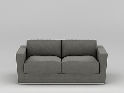 灰色布艺沙发模型
