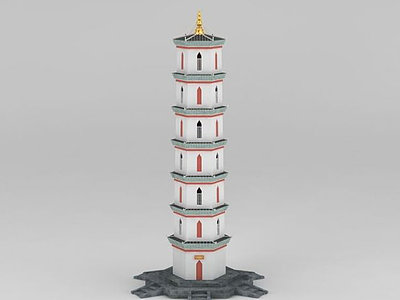 3d文峰塔模型