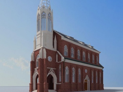 教堂模型3d模型