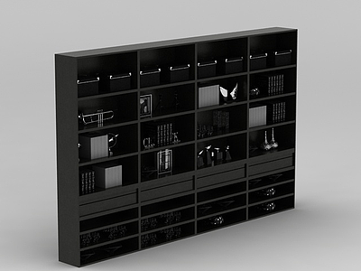 大书柜模型3d模型