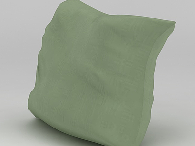 绿色沙发靠枕模型