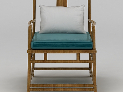 3d竹木扶手椅免费模型