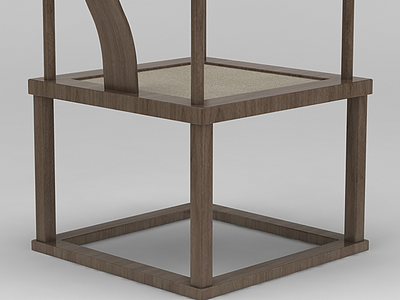 3d中式木质圈椅免费模型
