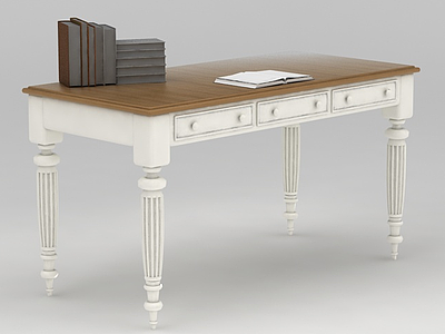 欧式书桌模型3d模型