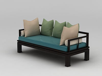中式沙发模型3d模型