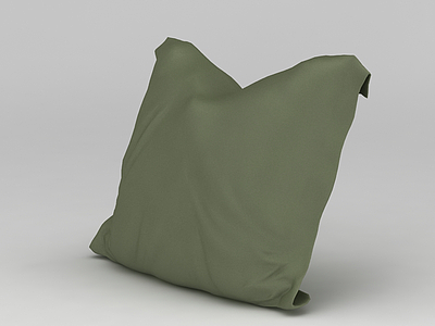 绿色沙发抱枕模型