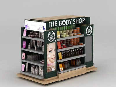 3d商场化妆品柜台免费模型