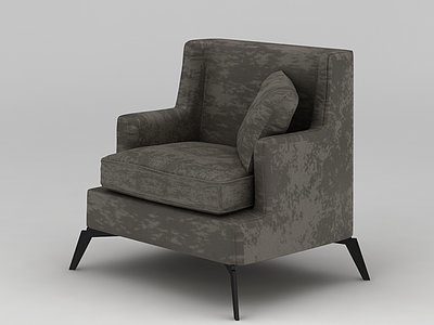 棕色休闲椅模型3d模型