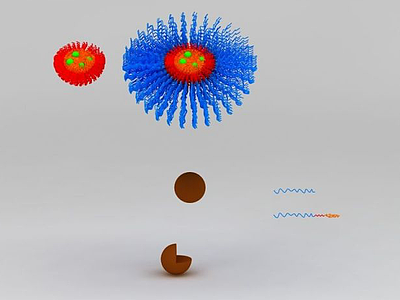 3d胶束纳米颗粒模型