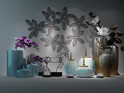 中式花瓶装饰品模型3d模型