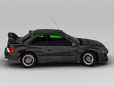 高档黑色汽车模型3d模型