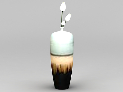 3d落地装饰花瓶免费模型