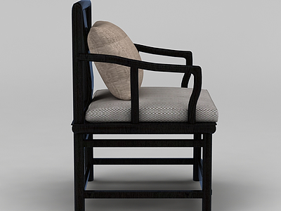 中式木质扶手椅模型3d模型