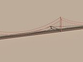 3d武汉鹦鹉洲长江大桥模型