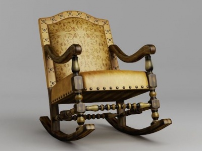 欧式摇椅模型