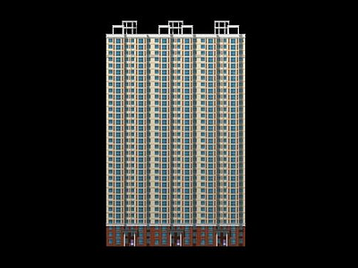 3d高层楼房建筑模型