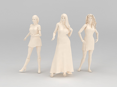 3d人物雕塑摆件免费模型