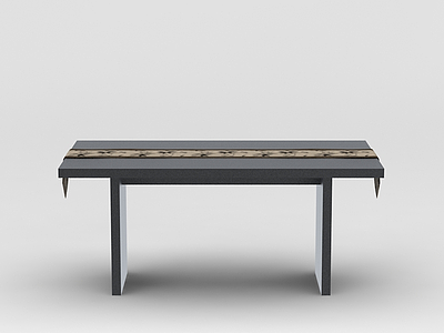 家用实木餐桌模型3d模型