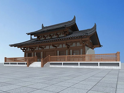 3d唐代宫殿建筑模型