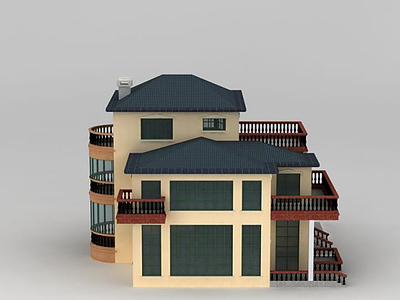 大别墅模型3d模型