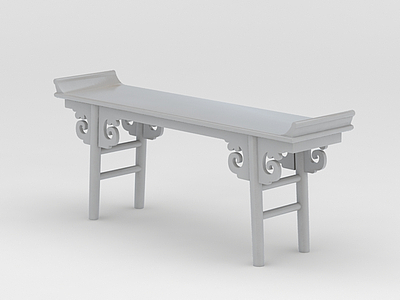 中式玄关桌模型3d模型
