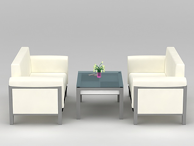 洽谈沙发茶几模型3d模型