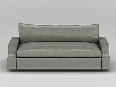 银灰色长沙发模型3d模型