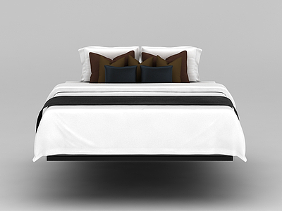 3d高档酒店寝具免费模型
