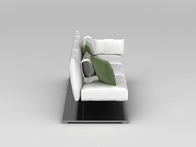 白色布艺舒适沙发模型3d模型