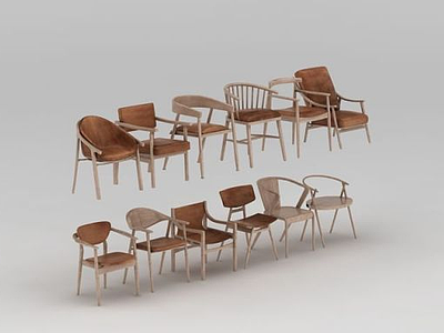 3d简约现代椅子模型