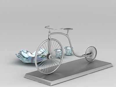 创意自行车摆件模型3d模型