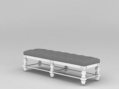 欧式沙发凳模型3d模型