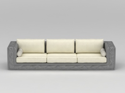 中实简约沙发模型3d模型
