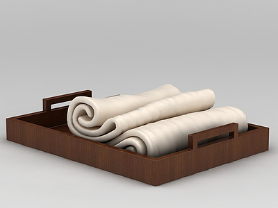 3d浴室毛巾托盘免费模型
