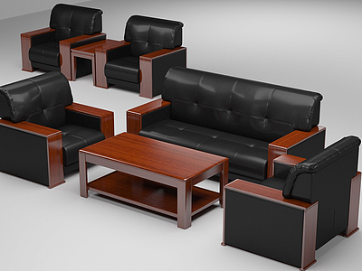 办公沙发模型3d模型