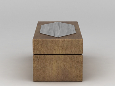 3d实木方形凳子免费模型