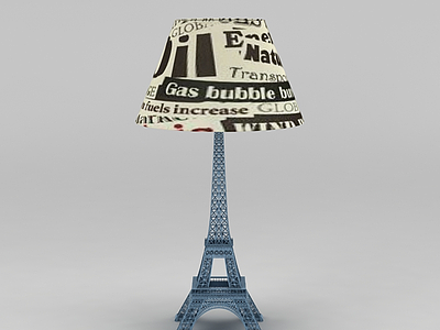 3d埃菲尔铁塔台灯免费模型