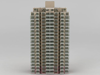高层住宅楼3d模型