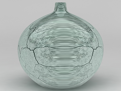 精美裂纹花瓶模型3d模型