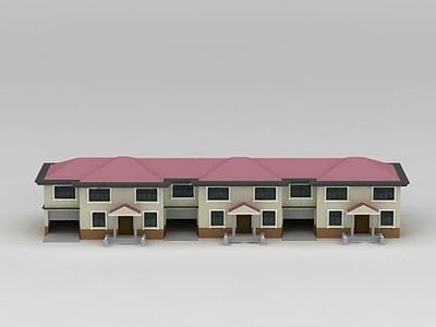 3d二层住宅楼模型