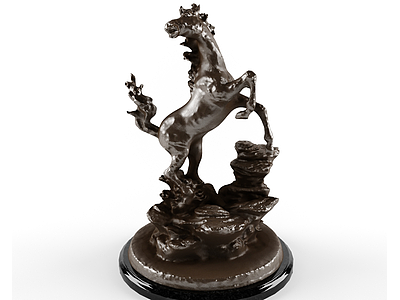 马雕塑摆件模型3d模型