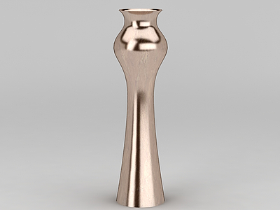 现代时尚金属花瓶模型3d模型