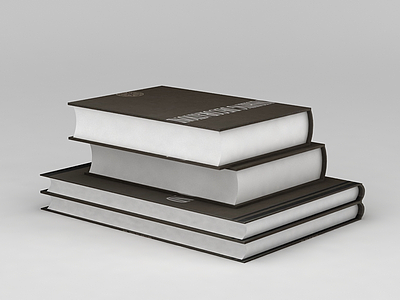 3d书本和字典模型