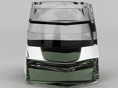 3d现代玻璃杯模型
