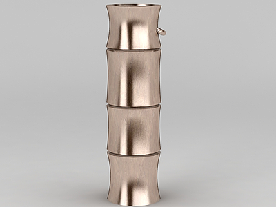 3d仿竹节金属花瓶免费模型