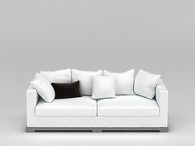 简约白色沙发模型3d模型