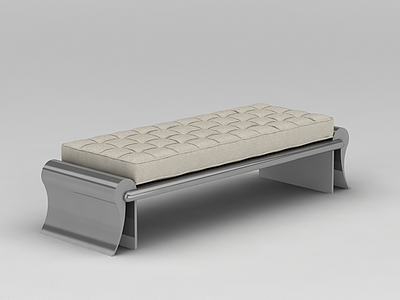 现代床尾凳模型
