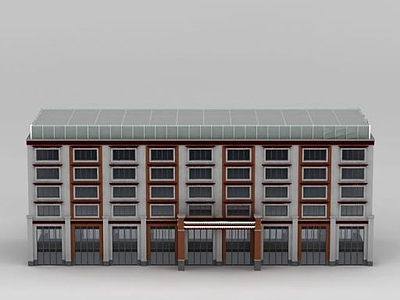 3d藏式商业楼模型