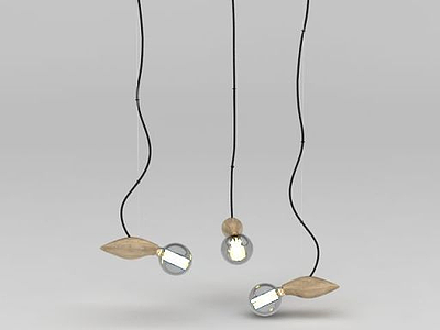 3d现代简约艺术吊灯模型