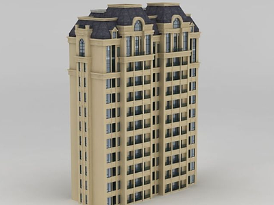 法式住宅模型3d模型